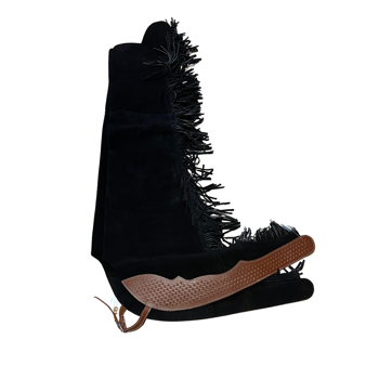 Western Ruskind Chaps med bærestykke - Black | Large